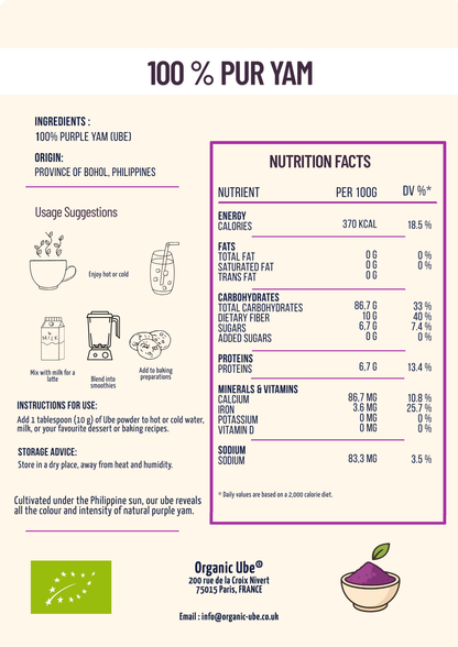 organic ube back nutrition